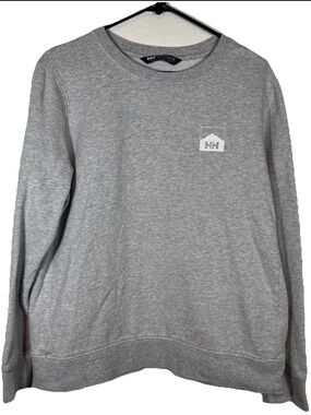 Helly Hansen Nord Graphic Crew Pullover Women’s XL Fleece Grey Outdoor Soft